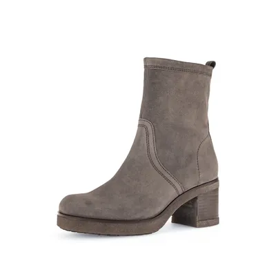 A single gray boot is shown against a white background.