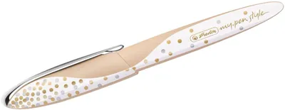 Produktbild von Herlitz Pure Glam, Gold, Weiß, Kartuschenfüllsystem, Blau, Metall, Kunststoff, Beidhändig, 1 Stück(e)