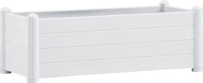 Obrázek produktu pro vidaXL Zahradní zvýšený záhon PP bílý 100x43x35 cm