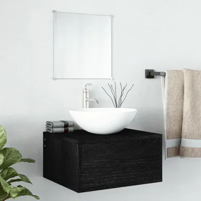 Produktbild von Cloris Designermöbel 2-tlg. Badmöbel-Set Schwarz Holzwerkstoff 2024 Neu