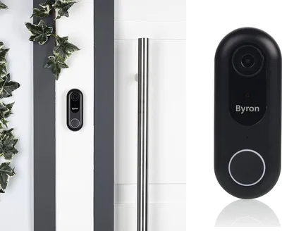 Produktbild von Byron DSD-28119 Video-Türsprechanlage WLAN Komplett-Set Grau mit APP