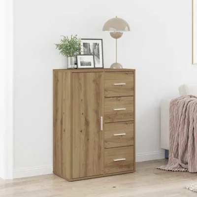 Zdjęcie produktu dla vidaXL Kredens dębowy Artisan 60 x 31 x 84 cm materiał drewnopochodny