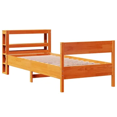 Produktbild von Massivholzbett ohne Matratze Wachsbraun 75x190 cm Kiefernholz