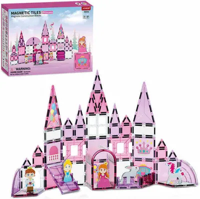 Obrázok produktu pre Magnetická stavebnica Princes 58ks - Magnetic Tiles