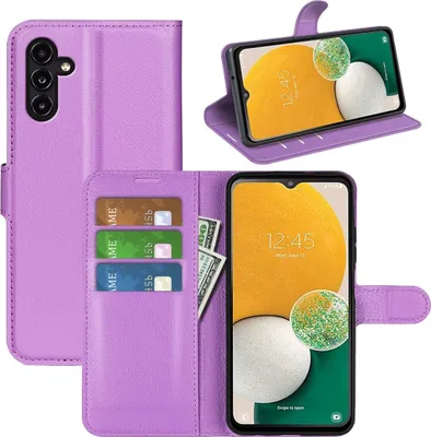 Produktbild von König Design Hülle kompatibel mit Kunstleder Handyhülle - Handy Case Lila