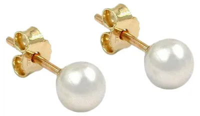 Immagine prodotto di Orecchini a bottone, orecchini con perle d'acqua dolce, perla, oro giallo 375, da donna