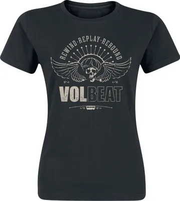 Produktbild von Volbeat T-Shirt Damen Skullwing - Rewind, Replay, Rebound schwarz XL