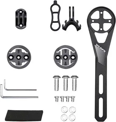 Zdjęcie produktu dla Uchwyt na komputer rowerowy z stopu aluminium do rowerów szosowych, montowany na kierownicy, kompatybilny z komputerami rowerowymi i kamerami sportowymi