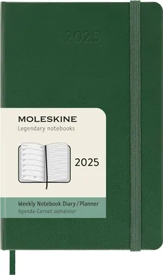 Productafbeelding van Moleskine DHK1512WN2Y25, Effen, Groen, Mat, 70 g/m², Lijnpapier, Harde kaft