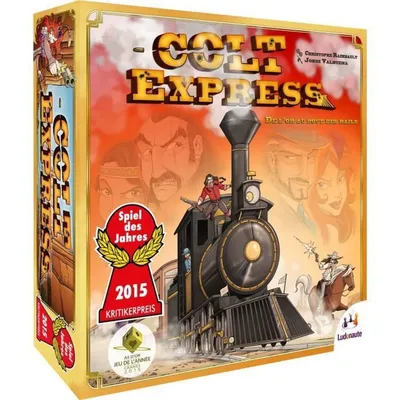 Produktbild von Colt Express Brettspiel für 2-6 Spieler, ca. 40 Min. Spielzeit, ab 10 Jahren