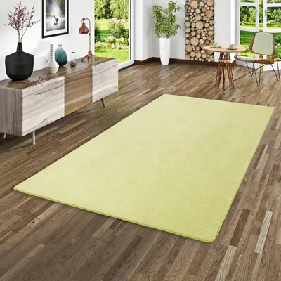 Produktbild von Hochflor Velours Teppich Luna Lindgrün, Größe:200x300 cm