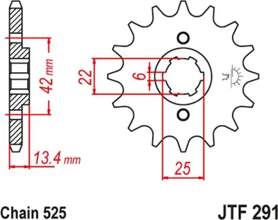 Produktbild von Jt Vorderes Ritzel 291 17 Für Honda Cb 450S '86-'89 (29117Jt) (Kette 525)