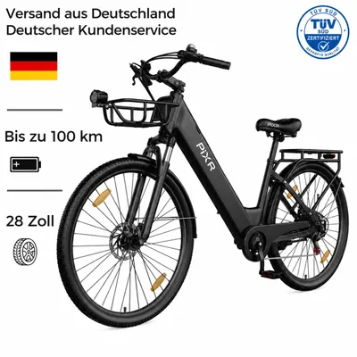 Produktbild von PixelPilot C1 Pro Pedelec 28 Zoll E-Bike, 36V 18Ah Akku , Shimano 7 Gang, KI-generiertes Bild