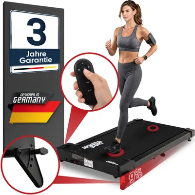 Produktbild von Miweba Sports Walking Pad WP80 | Laufband für Zuhause - Schreibtischlaufband 1-6 km/h - mit Fernbedienung - LED Display - 9 % Steigung - bis 100 kg