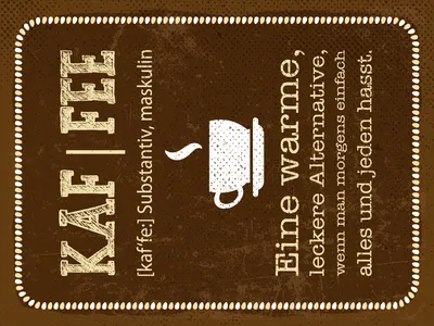 Produktbild von vianmo Holzschild 40x30 cm Definition von KAFFEE Deko Schild