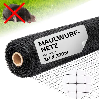 Produktbild von Netz gegen Maulwürfe GrassGuard, Masche 16x16 mm, 2 m, L-200 m, für den Boden, gegen Maulwürfe