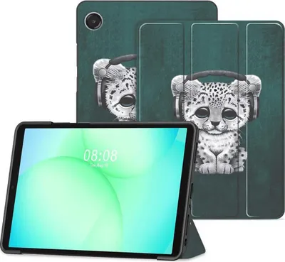 Image de Housse de protection avec rabat pour Galaxy Tab A11 / Tab A9, Tech-Protect SmartCase, vert foncé