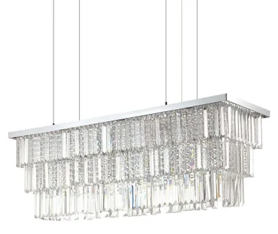 Obrázek produktu pro Současné závěsné svítidlo Martinez Metal-Crystal Chrome 8 světel E14