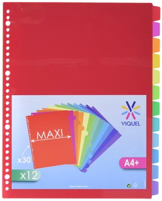 Immagine prodotto di Pennarelli distintivi, plastica, A4 Maxi, 12 pezzi, VIQUEL