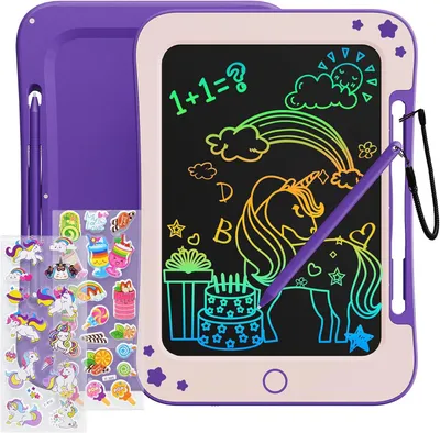 Immagine prodotto di Unicorn Toys, lavagna elettronica LCD da 8,5 pollici per bambini, per disegnare - Rosa