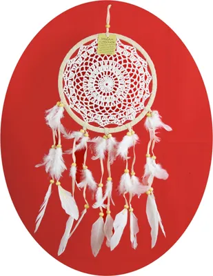 Produktbild von Traumfänger Dreamcatcher gehäkelt 60 cm lang