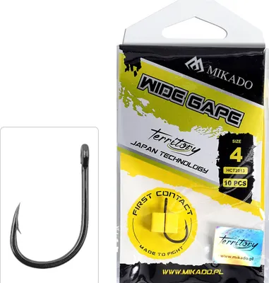 Produktbild von 10 x MIKADO WIDE GABE starke extrem scharfe Karpfenhaken Angelhaken  #8