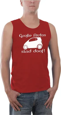 Produktbild von Touchlines Herren Tank Top , Große Autos.. Rot, S