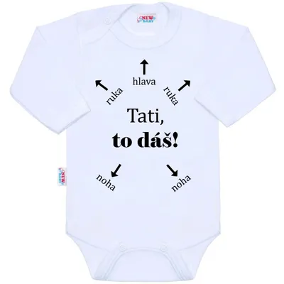 Obrázok produktu pre Body s potlačou New Baby Tati, to dáš!