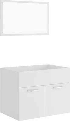 Obrázek produktu pro vidaXL 2dílná sada koupelnového nábytku Bílý dřevěný materiál