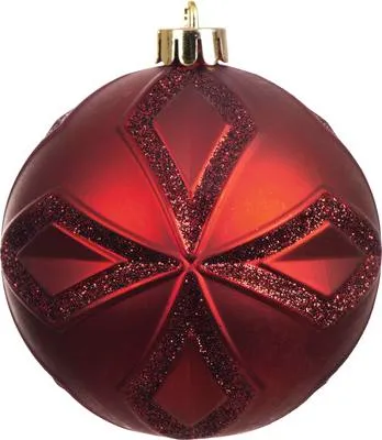 Produktbild von künstlicher LED Weihnachtsbaum Tannenbaum Lafiora Colorado geschmückt rot 260 LEDs Ø 117 cm H 180 cm