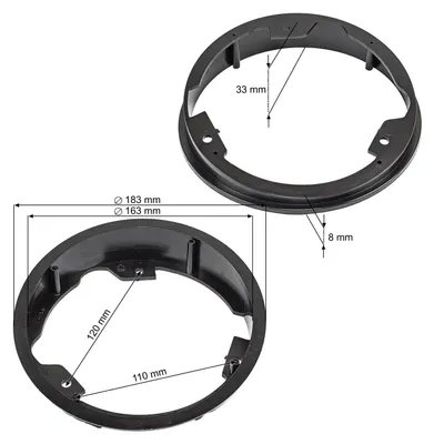 Lautsprecher-Adapterringe für Ford S-Max/Galaxy, 165 mm
