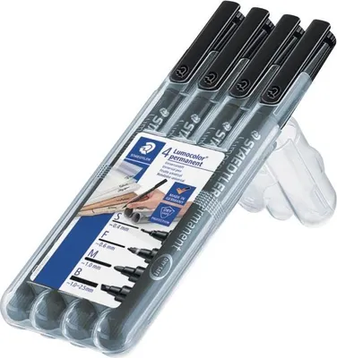 Zdjęcie produktu dla STAEDTLER Długopis foliowy Lumocolor SFMB 4szt. etui