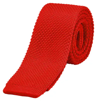Produktbild von DonDon schmale Strickkrawatte 5 cm - rot
