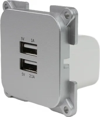 Obrázek produktu pro C-Line Presto Inprojal CBE dvojitá USB zásuvka 12 / 24 V karavan 3,1 A stříbrná