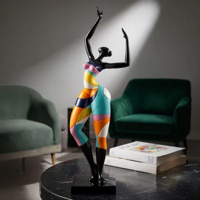 Immagine prodotto di Scultura di una ballerina, realizzata in resina, dimensioni 12,5x10x38 cm, multicolore, design di Mauro Ferretti, marca Rubic