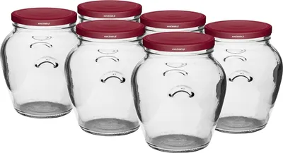 Produktbild von 6 Stück 580ml Vorratsgläser-Sturzgläser Set mit Schraubverschluss Einweckgläser