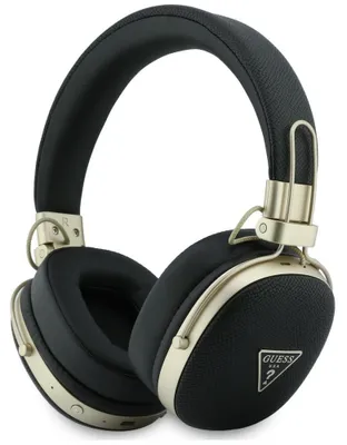 Zdjęcie produktu dla Słuchawki nauszne Guess Bluetooth ENC Metal Grained Triangle Logo czarny
