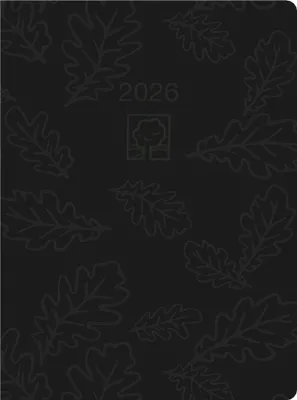 Produktbild von Taschenkalender anthrazit 2026 - Bürokalender 10,2x14,2 - 1 Tag auf 1 Seite - robuster Kartoneinband - Stundeneinteilung 7-19 Uhr - Blauer Engel - 610-0721