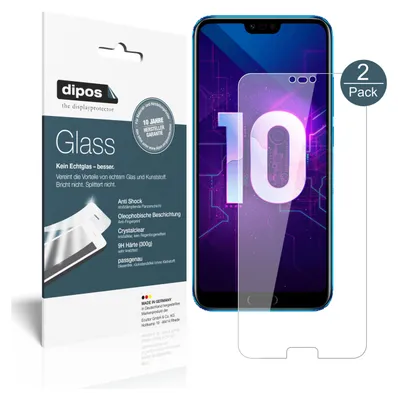 Produktbild von 1+1x Schutzfolie für Huawei Honor 10 - Anti-Shock 9H Folie dipos Glass