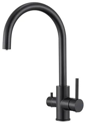 Produktbild von Küchenarmatur, Edelstahl 304, 360° drehbar, Schwarz