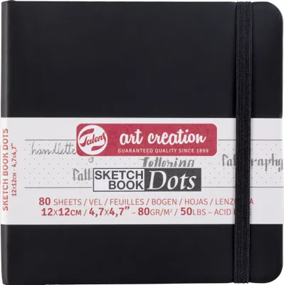 Produktbild von Talens Art Creation 9314404M Skizzenbuch 80 12 x 12 cm 140 g Dot Black