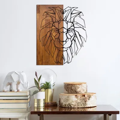 Produktbild von Wallity, Kıng1, Wanddeko, Nussbaum, Metall, 47,5 x 58 cm