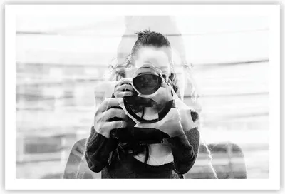 Produktbild von Poster - Poster ohne Rahmen - Fotograf Schwarzweiß Doppel - 91,5x61 cm - Wand Bild - Wanddeko - Wandbilder - Kunstposter - Wandposter - Bilder - Kunstdruck - Wanddekoration - Wandbild P2XAA91x61-4586