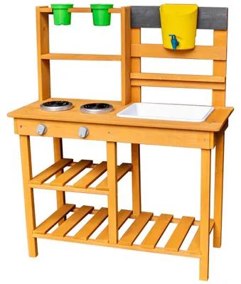 Obrázek produktu pro 2Kids Toys Dřevěná zahradní kuchyňka s dřezem