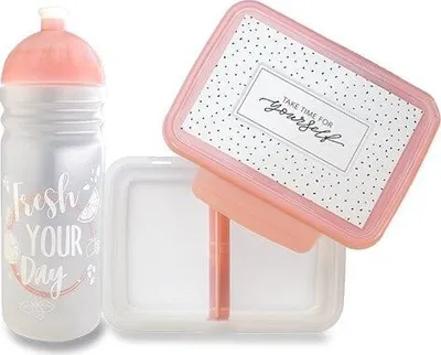 Obrázok produktu pre Zdravá fľaša a Zdravá sváča set - Fresh ružová