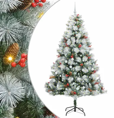 Productafbeelding van Kunstkerstboom, groen en wit, 240 cm