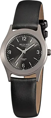 Produktbild von Regent Titan Damen Uhr F-872 Quarzuhr Armband schwarz D2URF872