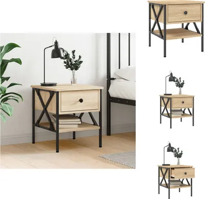 Image de vidaXL Table de nuit Chêne Sonoma 40x42x45 cm Bois composite - Tables de chevet