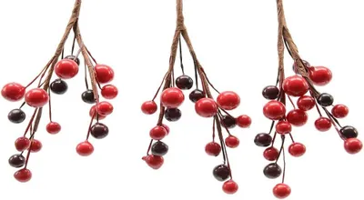 Produktbild von Beeren Zweig Beerenzweig Baumdeko Tischdeko 3er Set