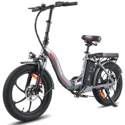 Produktbild von E-bike klapprad 36 V 18 Ah 648 Wh 20 Zoll Rostfreie Aluminiumlegierung Wasserdicht IPX5 bis zu 120 - 150 km Citybike 7 Gang, Grau